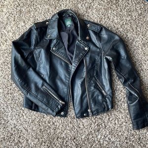 Black leather jacket